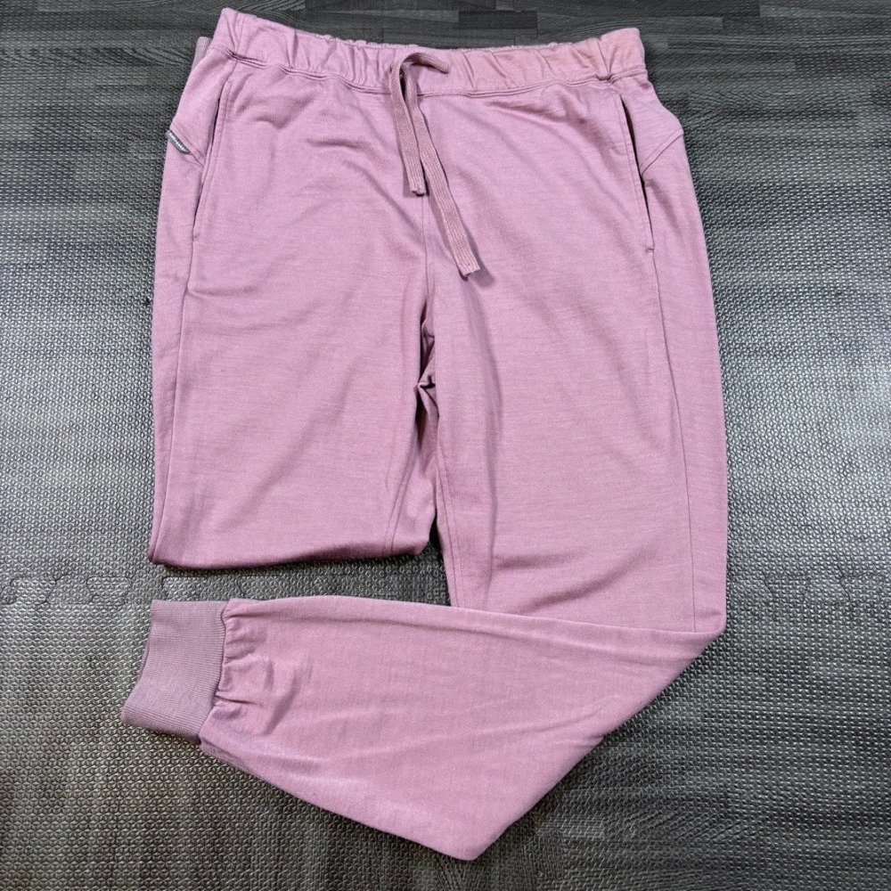 Icebreaker Pants Womens Medium Pink Merino Blend 200 Crush II Joggers Casual